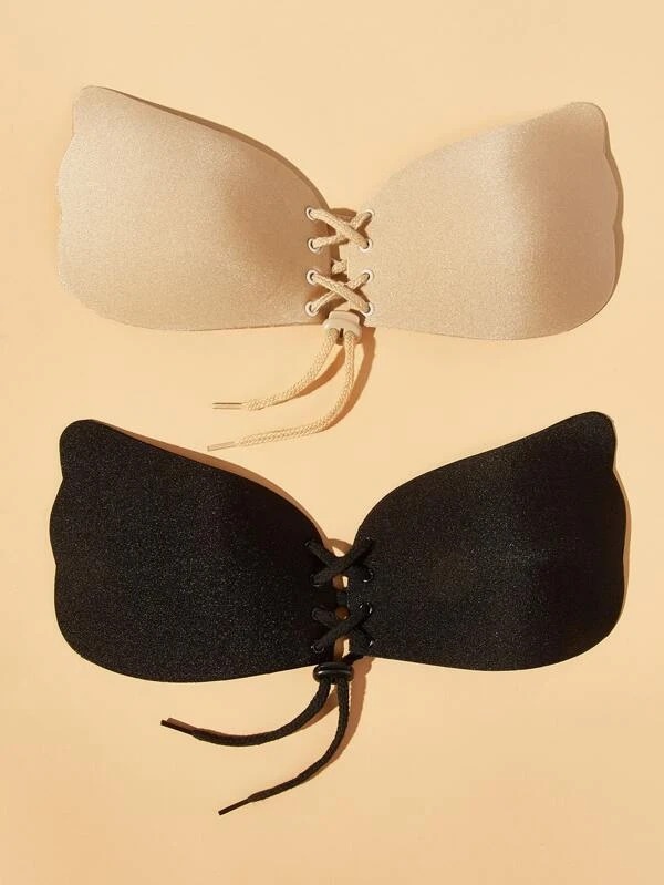 2pack Lace Up Adhesive Bras
