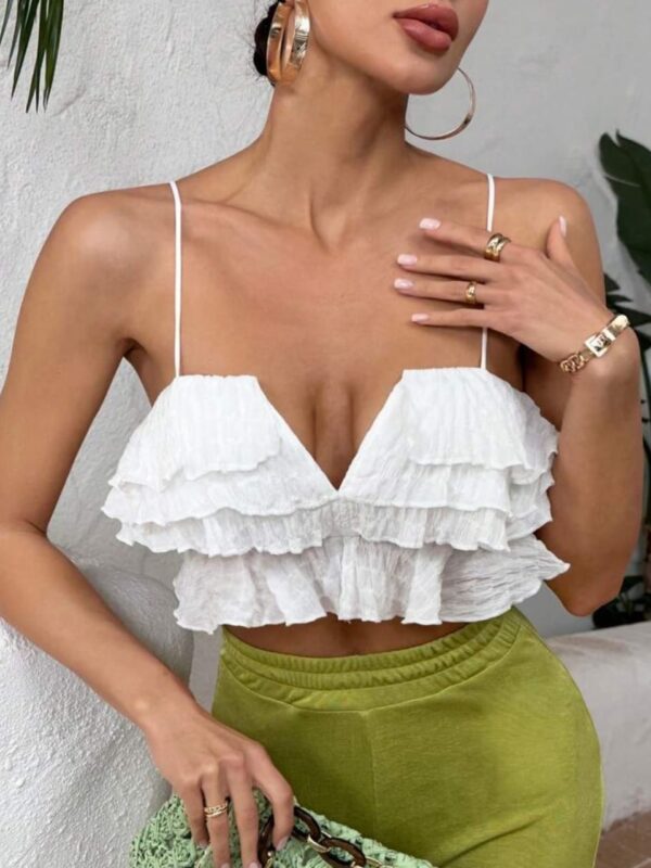 High Neck Fringe Hem Tee
