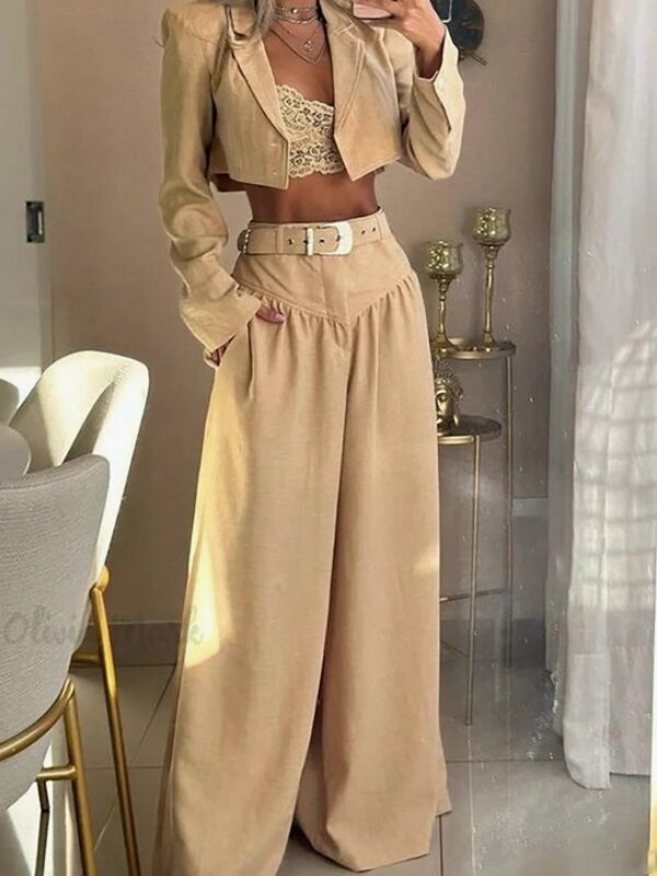 Solid Color Simple Casual Loose Wide-Leg Pants