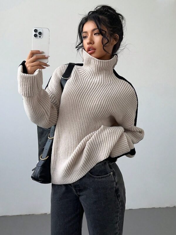 High Neck Loose Casual Sweater