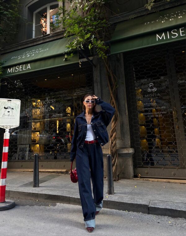 Casual Dark Denim Set