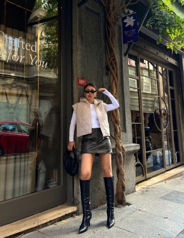 Hooded Zip Up Casual Vest Coat