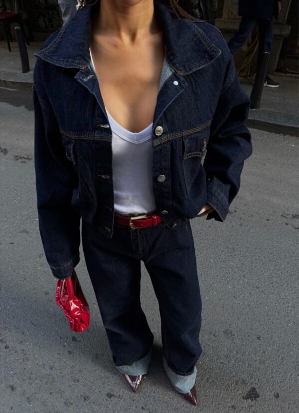 Casual Dark Denim Set