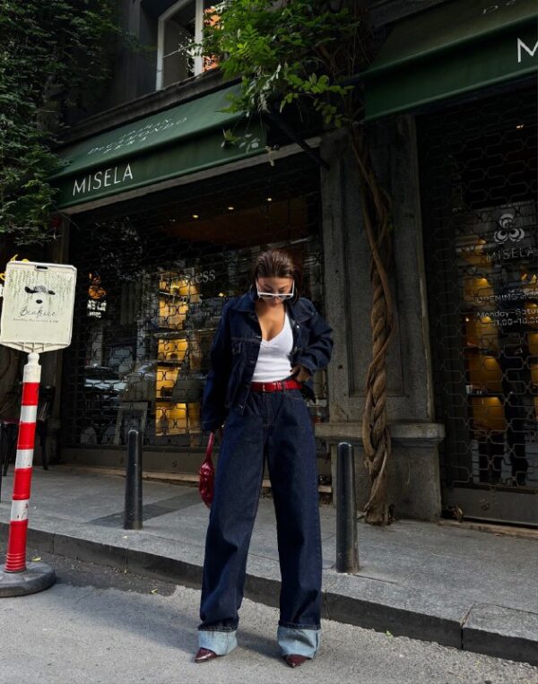 Casual Dark Denim Set