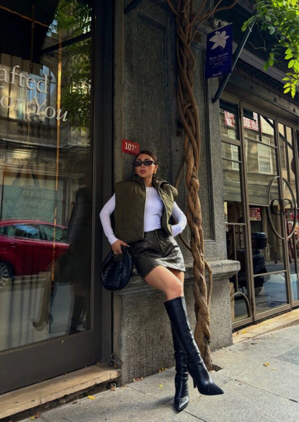 Hooded Zip Up Casual Vest Coat