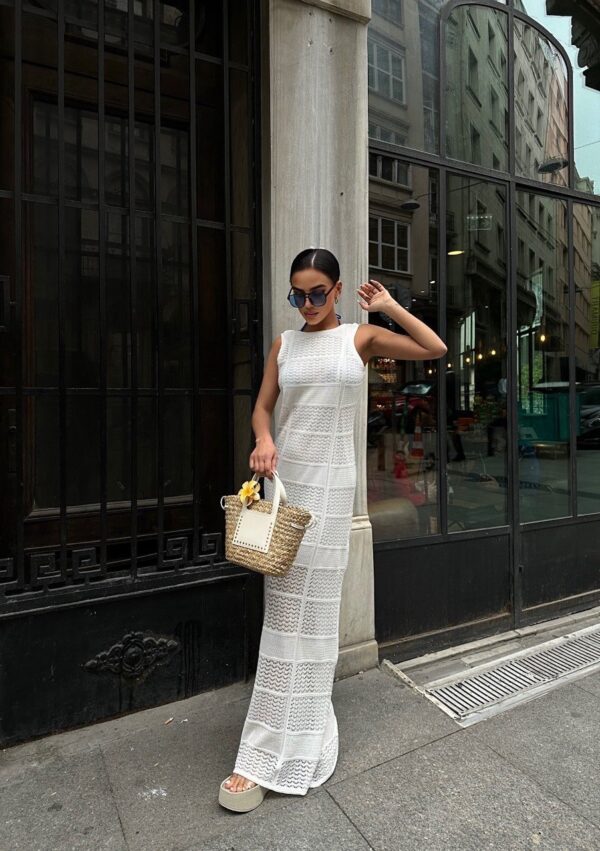Open Back Ajour Dress