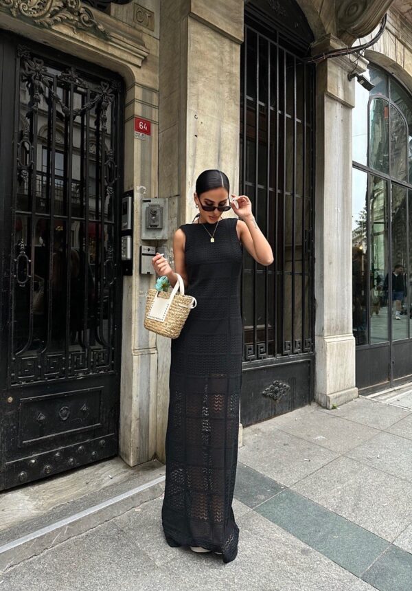 Open Back Ajour Dress