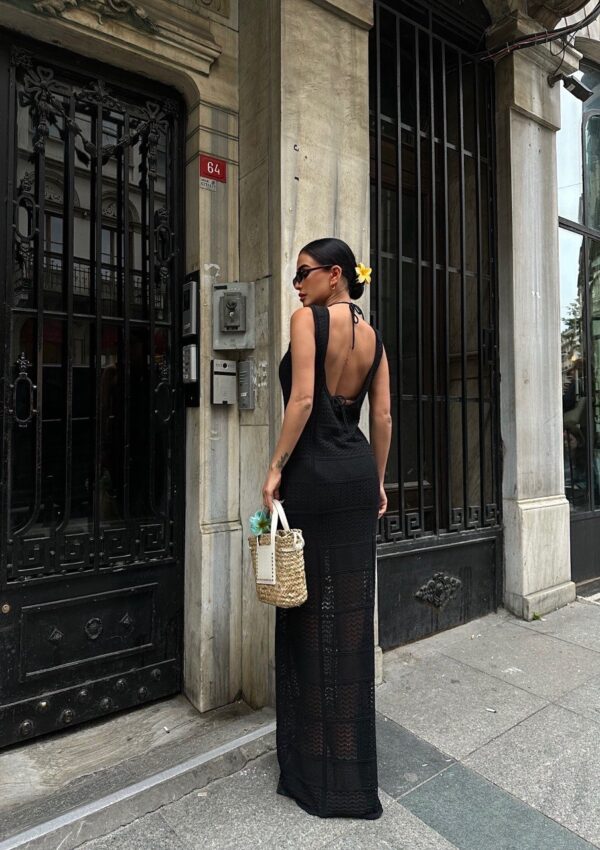 Open Back Ajour Dress