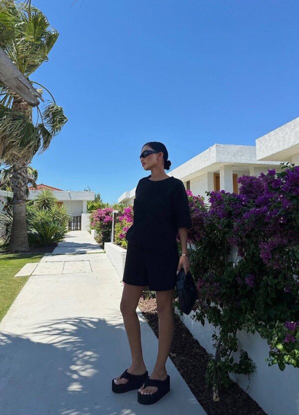 Drop Shoulder Shirt And Shorts Summer Set