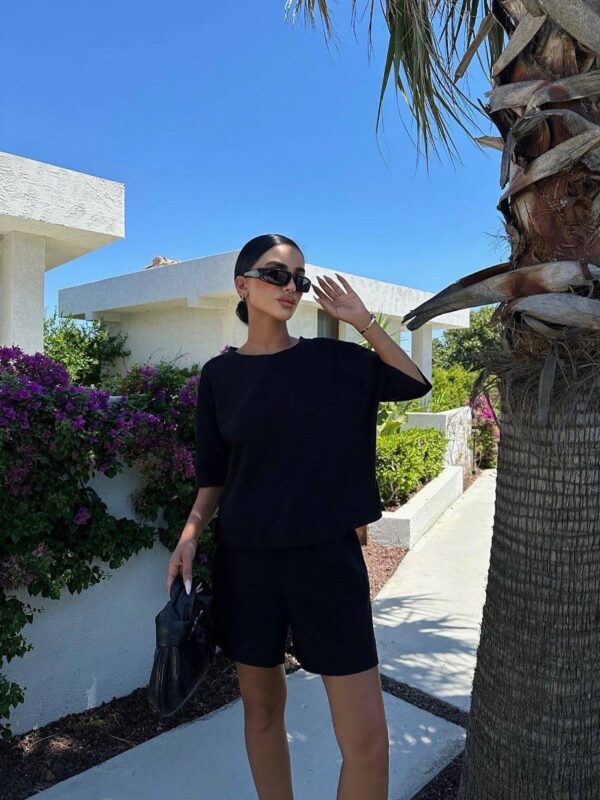 Drop Shoulder Shirt And Shorts Summer Set