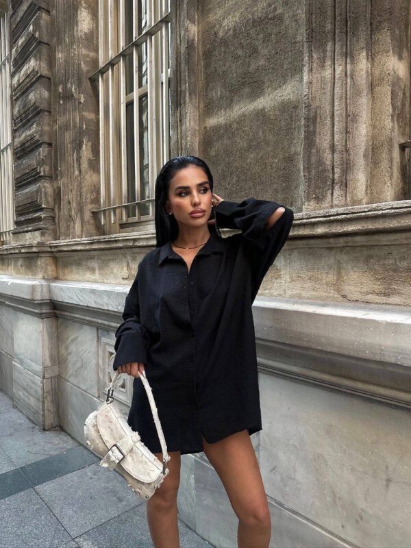 Over-Oversized Sleeve Cut-Out Detail Shirt