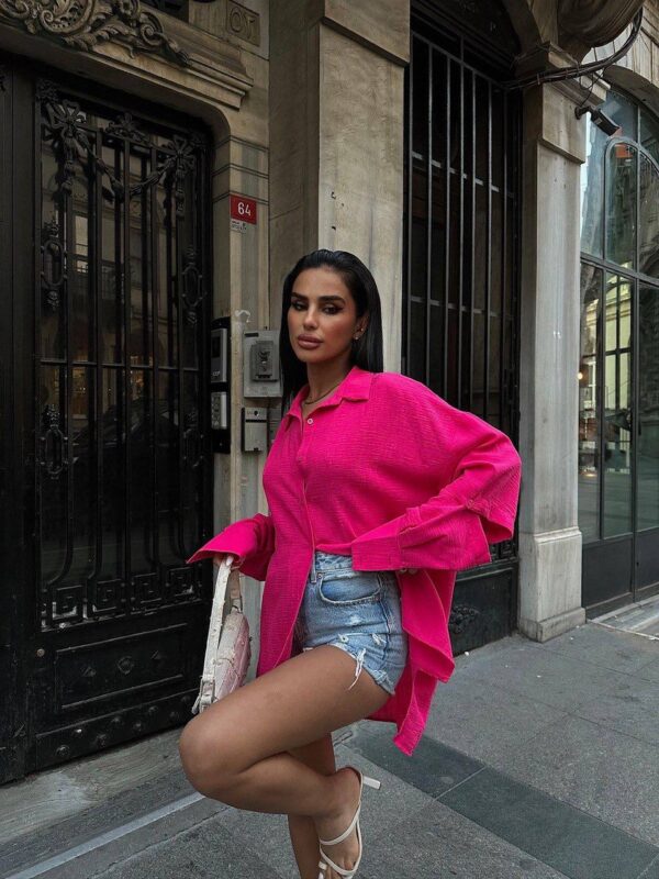 Over-Oversized Sleeve Cut-Out Detail Shirt