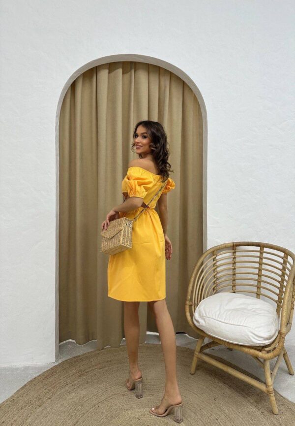 Cut Out Shoulder Short Sleeve Dress