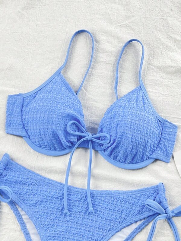 Textured Underwire Bikini Set