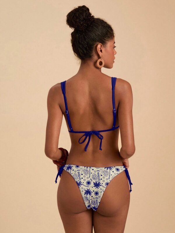 Tropical Print Swimsuit Set