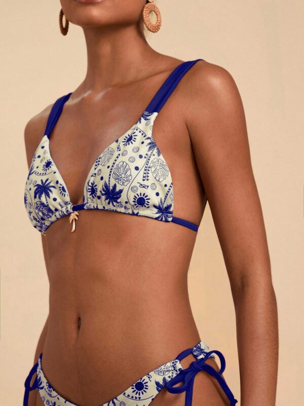 Tropical Print Swimsuit Set