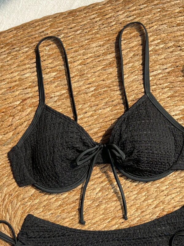 Textured Underwire Bikini Set