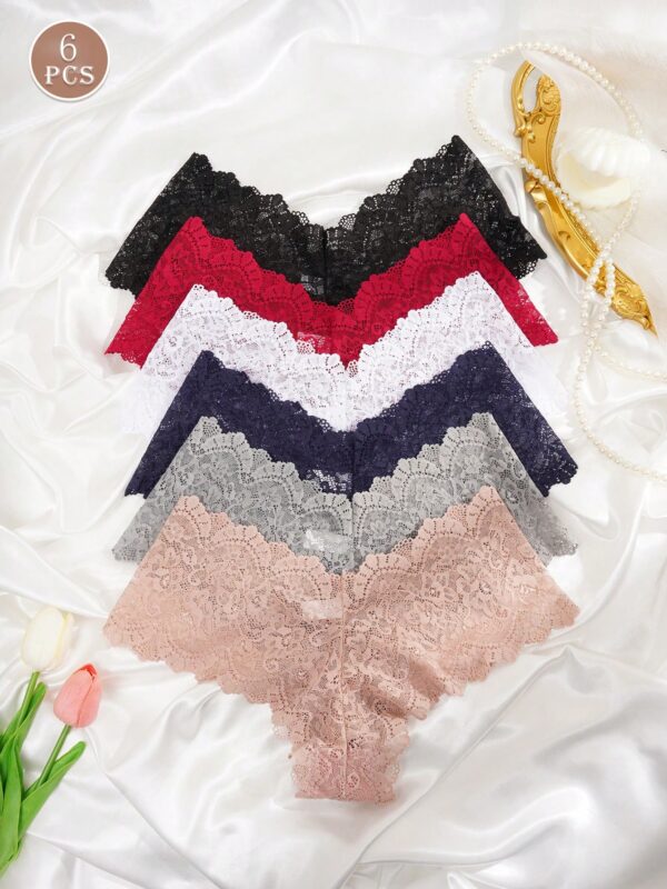 6pcs/Pack Lace Sexy Panties