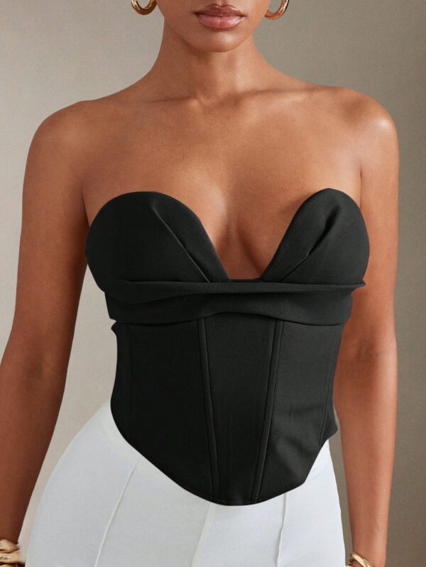 Asymmetric Hem Bandeau Top