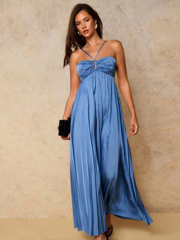 Elegant Sexy Backless Halter Dress