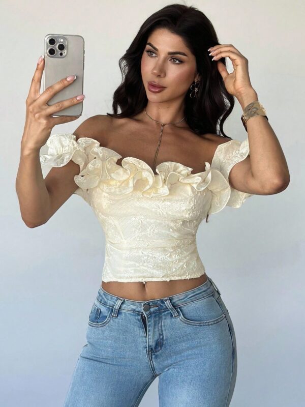 Elegant Ruffled Off-Shoulder Top