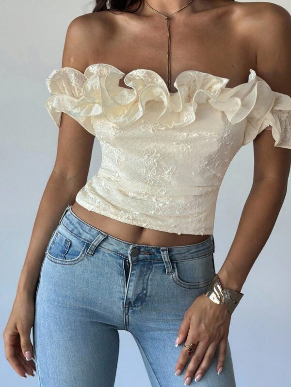 Elegant Ruffled Off-Shoulder Top