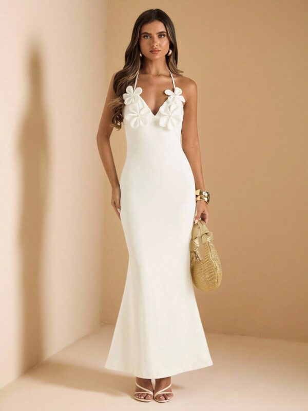 V-Neck Sleeveless Bodycon Maxi Dress