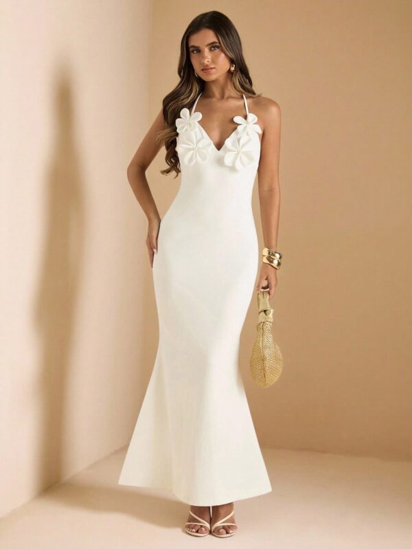 V-Neck Sleeveless Bodycon Maxi Dress