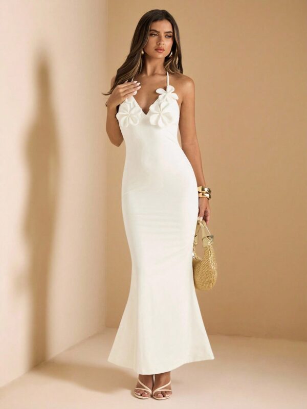 V-Neck Sleeveless Bodycon Maxi Dress