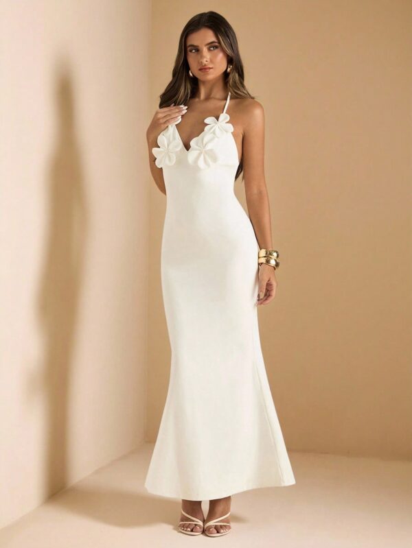 V-Neck Sleeveless Bodycon Maxi Dress