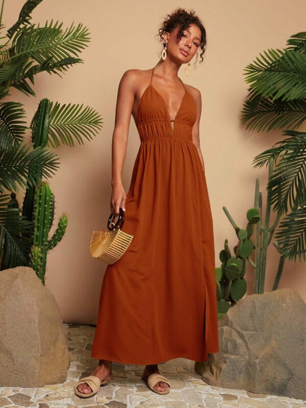 Maxi Dress With Slit Hem