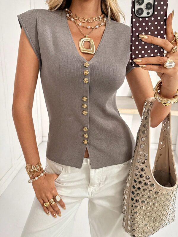 Metal Buckle Cardigan