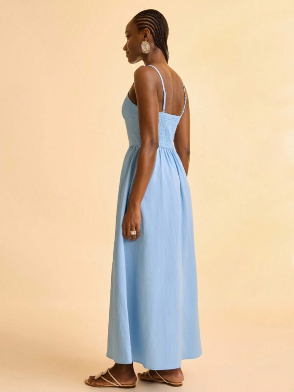 Fitted Light Blue Vintage Style Sexy Dress