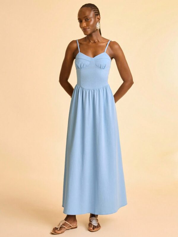 Fitted Light Blue Vintage Style Sexy Dress