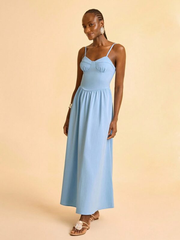 Fitted Light Blue Vintage Style Sexy Dress