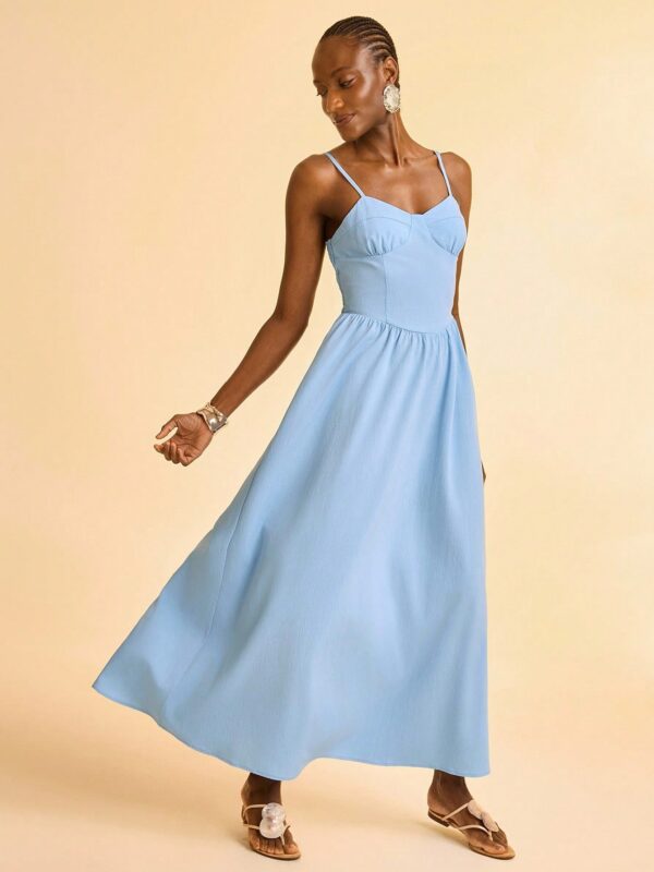 Fitted Light Blue Vintage Style Sexy Dress