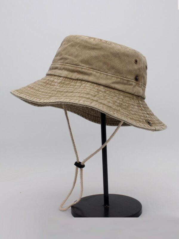 Solid Color Drawstring Sun Hat