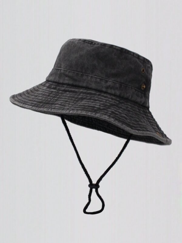 Solid Color Drawstring Sun Hat