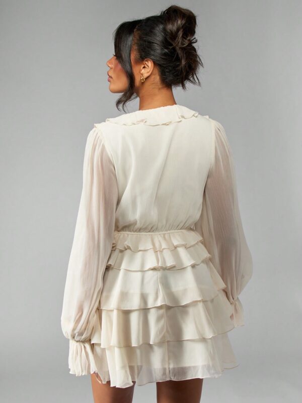 Chiffon Ruffle Mini Dress