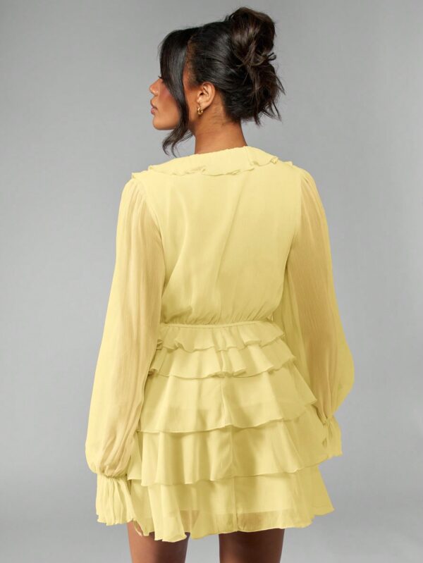 Chiffon Ruffle Mini Dress