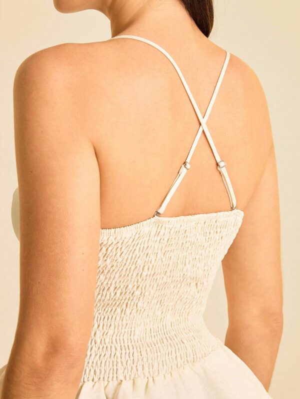 Hollow Front Lace-Up Sexy Camisole Top