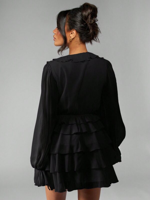 Chiffon Ruffle Mini Dress