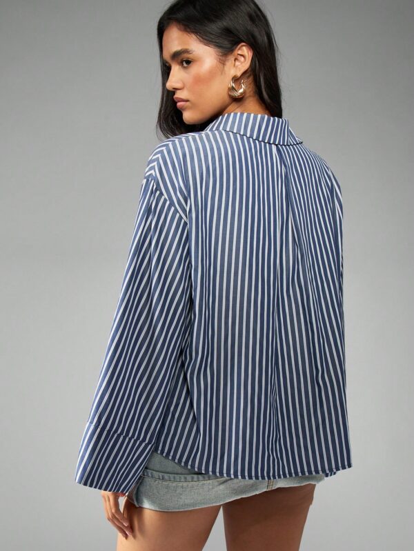 Oversized Button Down Long Sleeve Top