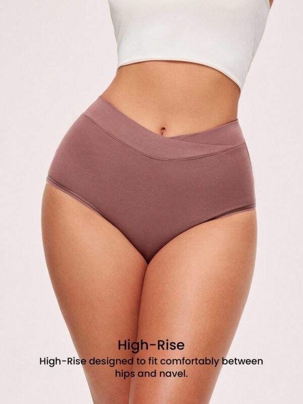 3-Pack Cotton High Waist Briefs Women Underwear Panties