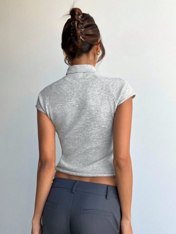 Turtleneck Long Sleeve Tight Fitted Fleeced Top