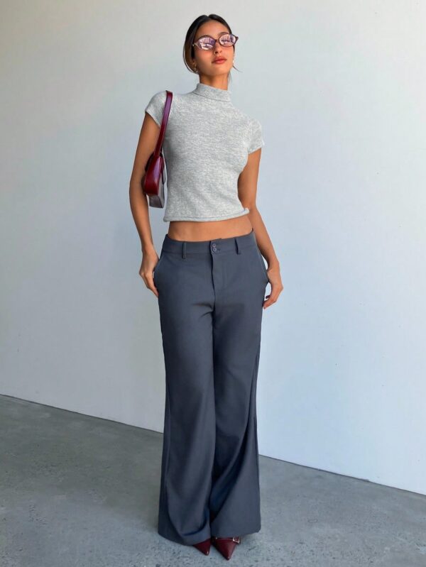 Turtleneck Long Sleeve Tight Fitted Fleeced Top