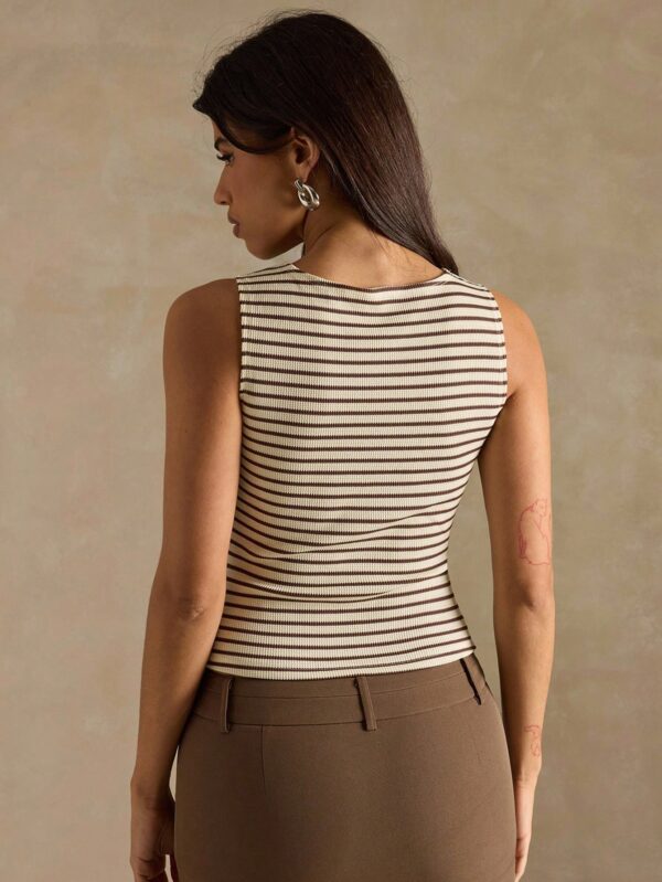 Striped Fitted Tank Top