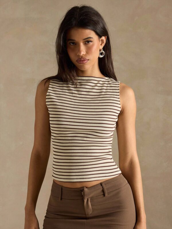 Striped Fitted Tank Top
