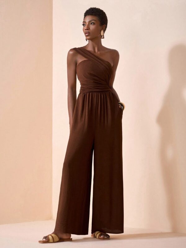 Loose Straight Leg Pants Jumpsuit