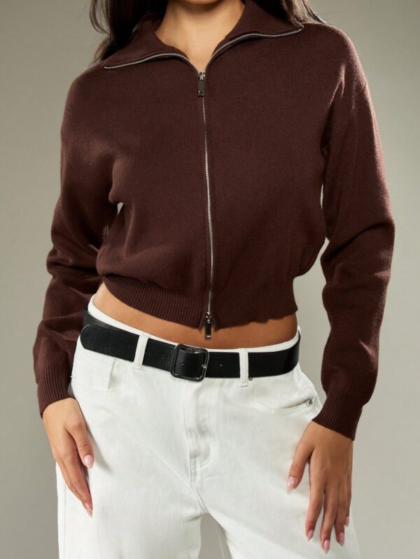 Knit Zip Through Cardigan